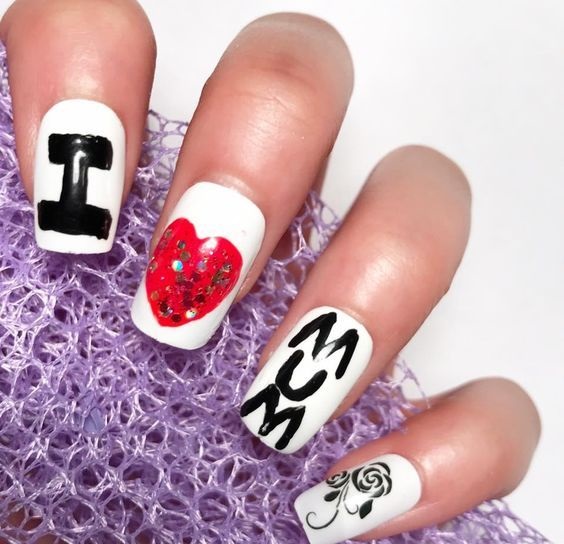 Classy Mother's Day Nail Designs