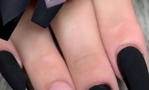 black and nude nail designs