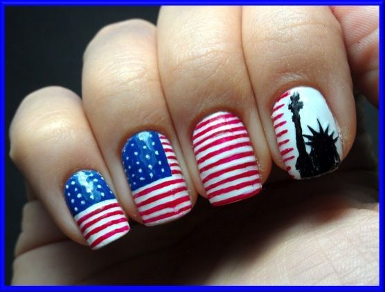 nail designs for memorial day