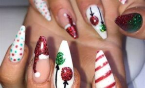christmas acrylic nails holiday