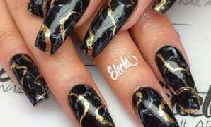 Nail Art Designs with Marble Effect