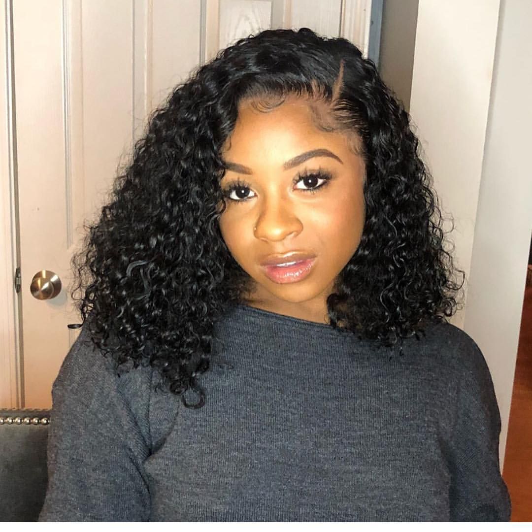 Sew-in deep wave hairstyles