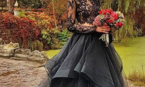 Cinderella black wedding dresses
