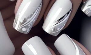 White Swirl Nail Designs