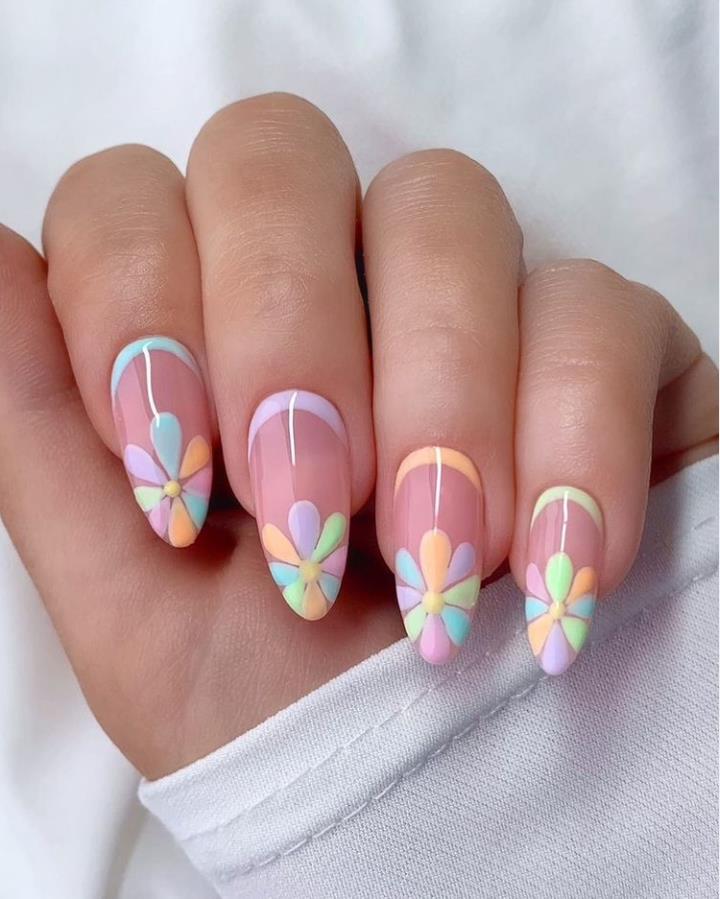 spring French tip nail designs